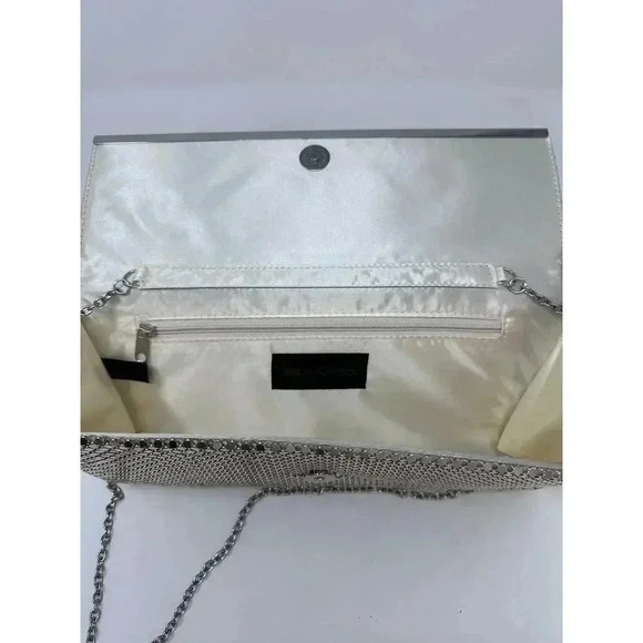 Jessica McClintock Vintage Silver Mesh Purse Clutch 80's - Picture 8 of 14